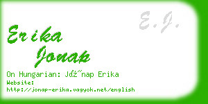 erika jonap business card